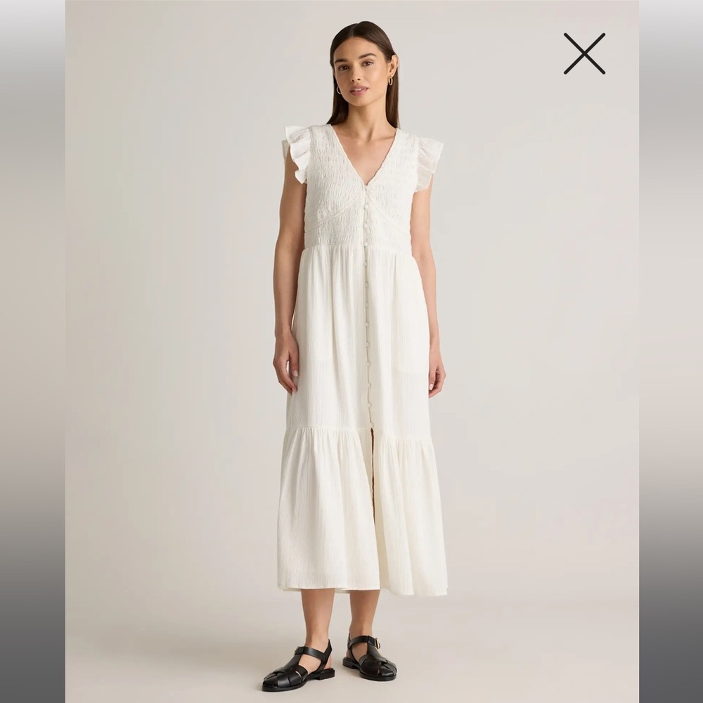 Quince White Maxi Dress
